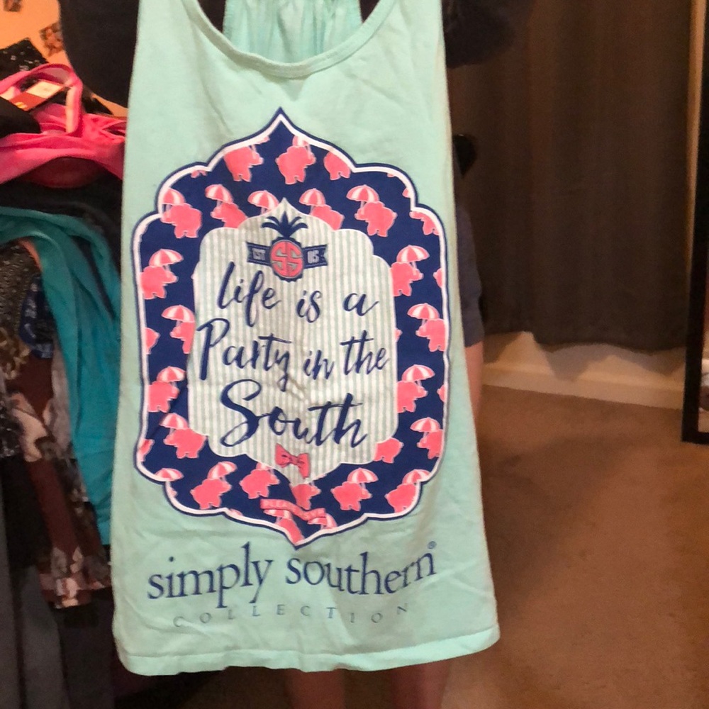 Simply southern tank top